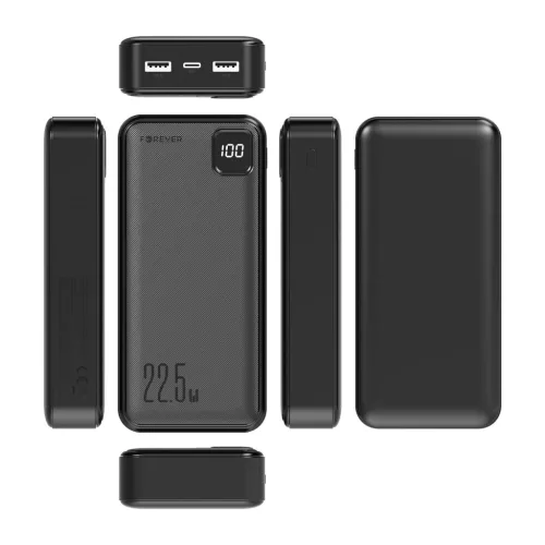 Forever power bank TB-300L PD QC 22,5W 20000 mAh fekete-5906961971494 3 kép