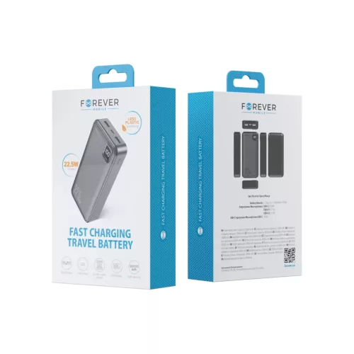 Forever power bank TB-300L PD QC 22,5W 20000 mAh fekete-5906961971494 4 kép