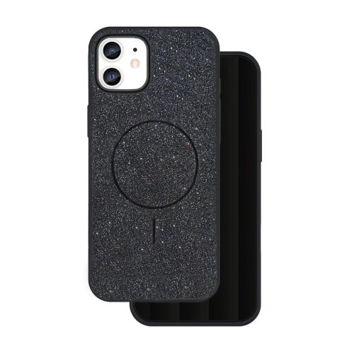 Csillogó Vékony Mágneses tok iPhone 11-hez fekete