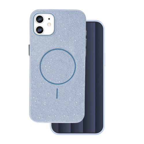 Glitter Vékony Mágneses tok iPhone 12 / 12 Pro 6,1" kék-5906961982117 1 kép