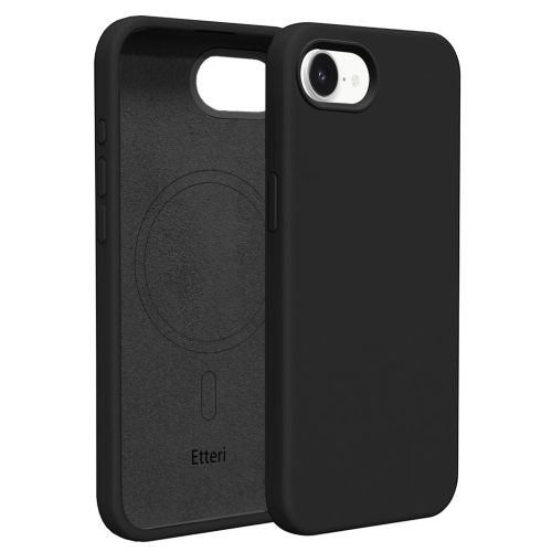 Etteri szilikon Mag tok iPhone 16e fekete tok