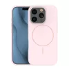 iPhone 17 Air tok Szilikon Vékony Mágneses tok világos rózsaszín
