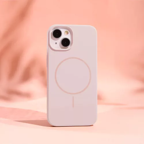 iPhone 17 Air tok Szilikon Vékony Mágneses tok világos rózsaszín-5907504520797 4 kép