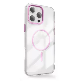 iPhone 17 Pro Max átlátszó vékony mágneses tok rózsaszín-5907504523422 2 kép