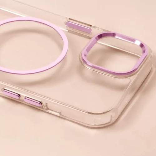 iPhone 17 Pro Max átlátszó vékony mágneses tok rózsaszín-5907504523422 8 kép