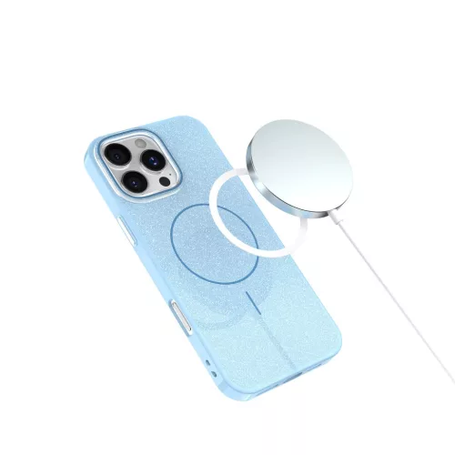  iPhone 17 6,3" fekete Glitter Thin Mag tok-5907504525303 10 kép