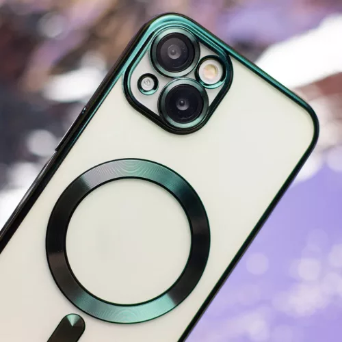  iPhone 17 Air 6,6"-hoz Zöld Szín Króm Mag tok-5907504531595 5 kép