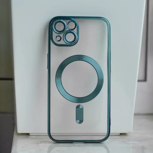  iPhone 17 Air 6,6"-hoz Zöld Szín Króm Mag tok-5907504531595 10 kép
