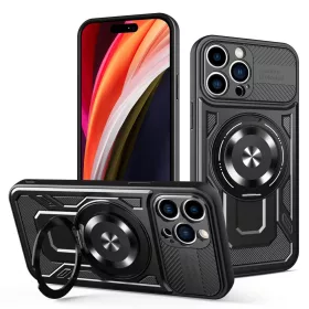 iPhone 14 Pro Max Defender Armor Mag tok fekete