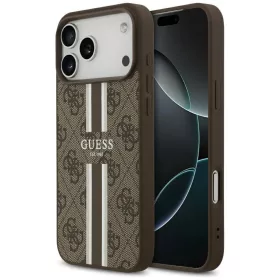  iPhone 17 Pro Max Guess 4G Printed Stripes MagSafe tok barna-3666339491437 1 kép