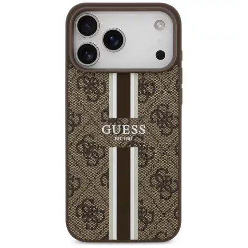 iPhone 17 Pro Max Guess 4G Printed Stripes MagSafe tok barna-3666339491437 3 kép