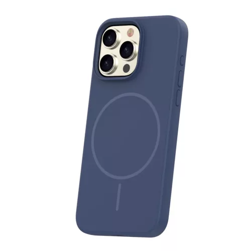 iPhone 15 Pro Max tok Silicone Thin Mag sötétkék tok-5907504586649 3 kép