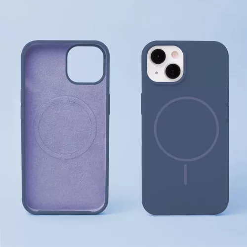 iPhone 15 Pro Max tok Silicone Thin Mag sötétkék tok-5907504586649 6 kép
