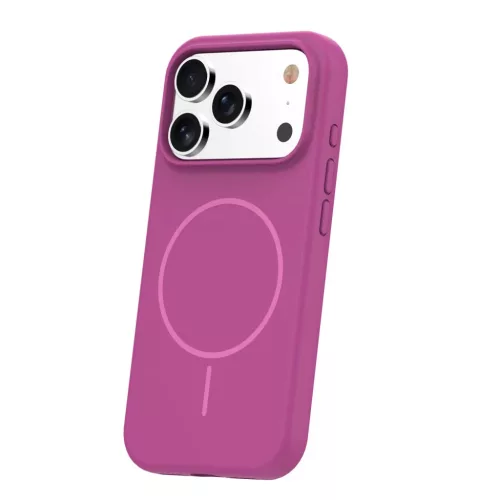 iPhone 17 Pro tok Silicone Thin Mag tok fukszia-5907504586977 3 kép