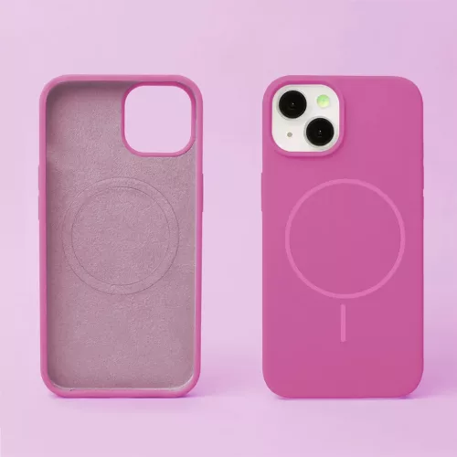 iPhone 17 Pro tok Silicone Thin Mag tok fukszia-5907504586977 4 kép