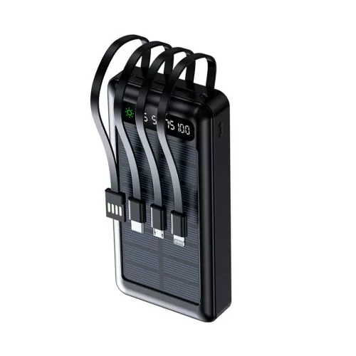 Setty SLR-120 20000 mAh fekete napelemes powerbank-5907582348368 4 kép