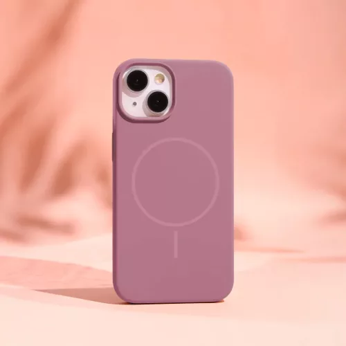 iPhone 14 rózsaszín Szilikon Vékony Mag tok-5907674514978 4 kép
