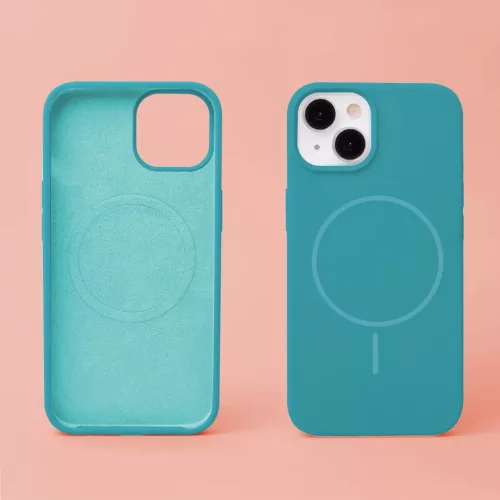 iPhone 15 Szilikon Thin Mag tok türkiz-5907674515845 6 kép