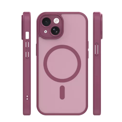 iPhone 13 tok Mag Matt tok 6,1" bordó-5907674522898 3 kép