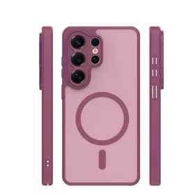 Samsung Galaxy S25 Ultra tok Mag Matt bordó tok-5907674523857 2 kép