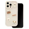 iPhone 16e / 17e Ultra Trendy 3D bézs medve tok