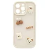 iPhone 16e / 17e Ultra Trendy 3D bézs medve tok-5907674543091 2 kép