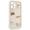 iPhone 16e / 17e Ultra Trendy 3D bézs medve tok-5907674543091 4 kép