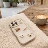 iPhone 16e / 17e Ultra Trendy 3D bézs medve tok-5907674543091 9 kép
