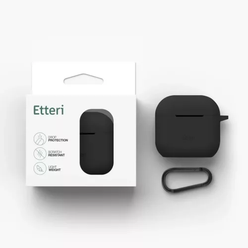 AirPods 4 fekete Etteri szilikon tok-5908067000511 8 kép