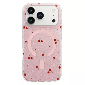 iPhone 15 Cseresznye Mag csillámos rózsaszín tok-5908067001594 2 kép
