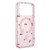 iPhone 17 Cherry Mag cseresznye mintás rózsaszín csillogó tok-5908067001648 3 kép