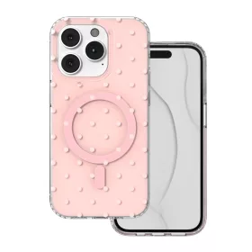 iPhone 14 Pro Bubble Dots Mag rózsaszín tok