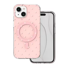iPhone 15 6,1" Bubble Dots Mag rózsaszín tok-5908067004151 1 kép