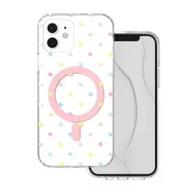 iPhone 12 / 12 Pro 6,1" Bubble Dots Mag fehér tok-5908067004601 1 kép