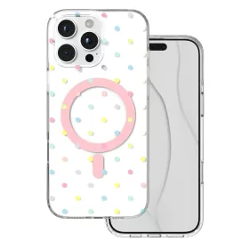 iPhone 16 Pro Max Bubble Dots Mag fehér tok