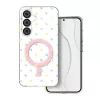 Samsung Galaxy S24 / S25 Bubble Dots Mag fehér tok