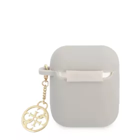 Airpods 1/2 Guess 4G Charms szilikon tok szürke (GUA2LSC4EG)-3666339039301 2 kép