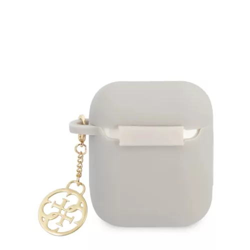Airpods 1/2 Guess 4G Charms szilikon tok szürke (GUA2LSC4EG)-3666339039301 2 kép