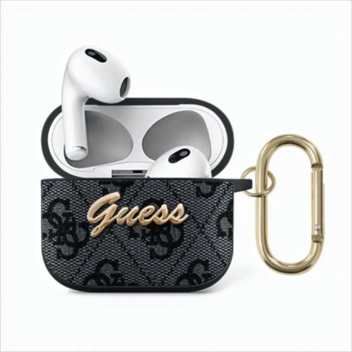 Airpods 3 Guess 4G Script pro PC/PU tok szürke (GUA34GSMK)-3666339009717 1 kép