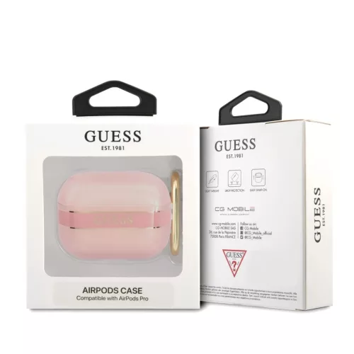 Airpods 3 Guess TPU Stripe tok rózsaszín-3666339047092 3 kép