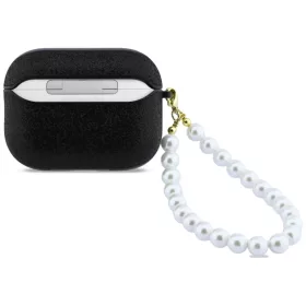 Apple AirPods Pro 3 Guess Glitter Pearl Szíjas tok fekete-3666339574710 2 kép
