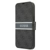 iPhone 13 mini Guess PU 4G Printed Stripe fliptok szürke (GUBKP13S4GD-3666339032081 8 kép