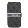 iPhone 13 mini Guess PU 4G Printed Stripe fliptok szürke (GUBKP13S4GD-3666339032081 6 kép