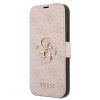 iPhone 13 Pro Max Guess PU 4G Metal Logo fliptok rózsaszín (GUBKP13X-3666339032678 6 kép