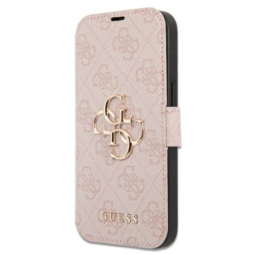 iPhone 13 Pro Max Guess PU 4G Metal Logo fliptok rózsaszín (GUBKP13X-3666339032678 6 kép