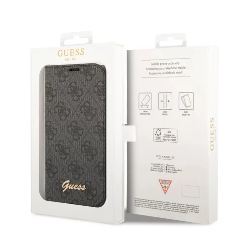 iPhone 14 Pro Guess PC / TPU 4G Metal Camera Outline fliptok fekete (G-3666339083182 6 kép