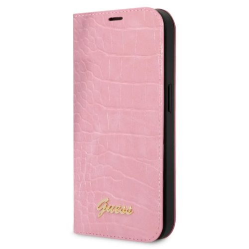 iPhone 14 Guess PU Croco fliptok rózsaszín (GUBKP14SHGCRHP)-3666339082963 1 kép