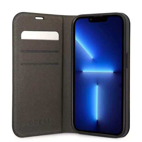 iPhone 14 Pro Max Guess PC / TPU 4G Metal Camera Outline fliptok feket-3666339083199 2 kép