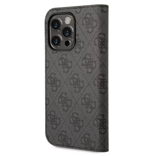 iPhone 14 Pro Max Guess PC / TPU 4G Metal Camera Outline fliptok feket-3666339083199 3 kép