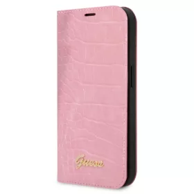 iPhone 14 Pro Max Guess PU Croco fliptok rózsaszín (GUBKP14XHGCRHP)-3666339082994 1 kép